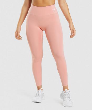 Legginsy Damskie Gymshark Treningowe Różowe | PL 2241LIS